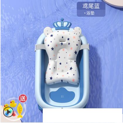 嬰兒洗澡盆浴盆寶寶可摺疊幼兒坐躺大號浴桶小孩家用新生兒童用品 卡布奇諾