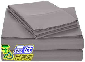 [8美國直購] AmazonBasics 床單 Microfiber Bed Sheet Set - King, Dark Grey