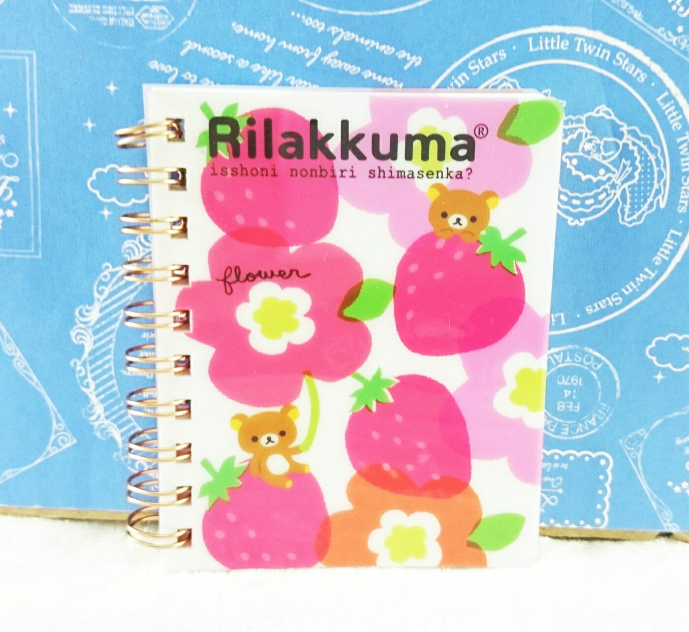 【震撼精品百貨】Rilakkuma San-X 拉拉熊懶懶熊 中便條本 花 草莓 震撼日式精品百貨