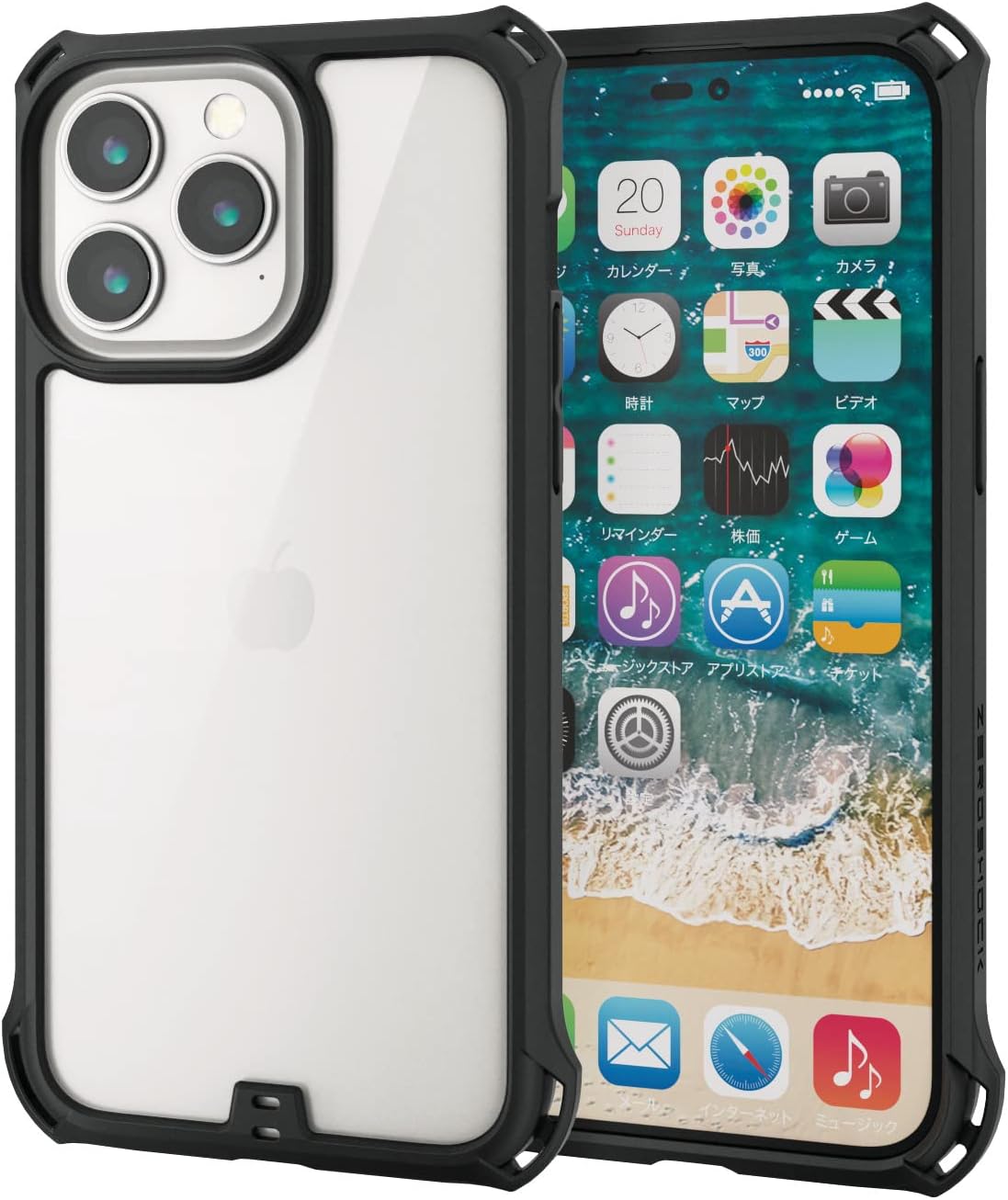 ELECOM ZEROSHOCK iPhone 14 Pro Max 透明 耐衝擊 手機殼 附保護貼 日本必買代購