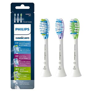 [2美國直購] 牙刷頭 Philips Sonicare Genuine Replacement Toothbrush Heads Variety Pack 3個 White, HX9073/65