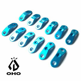 [ OHO ] 鋁合金調節片 藍 / 防磨繩 t2mm / AC2BL