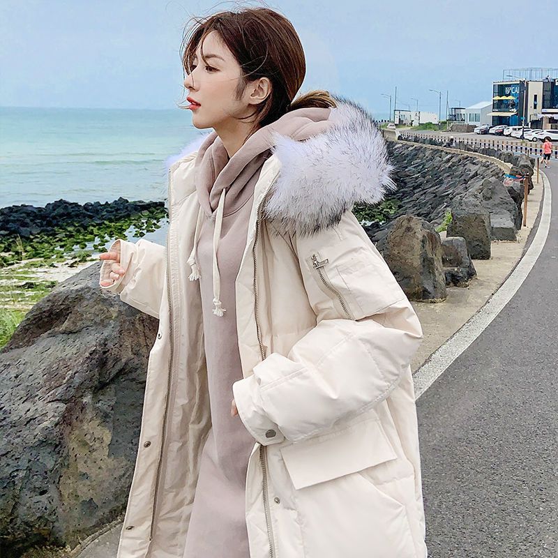 快速出貨/羽絨外套 長大衣 羽絨服女冬年新款中長款長過膝麵包服韓版胖咪咪大碼學生外套