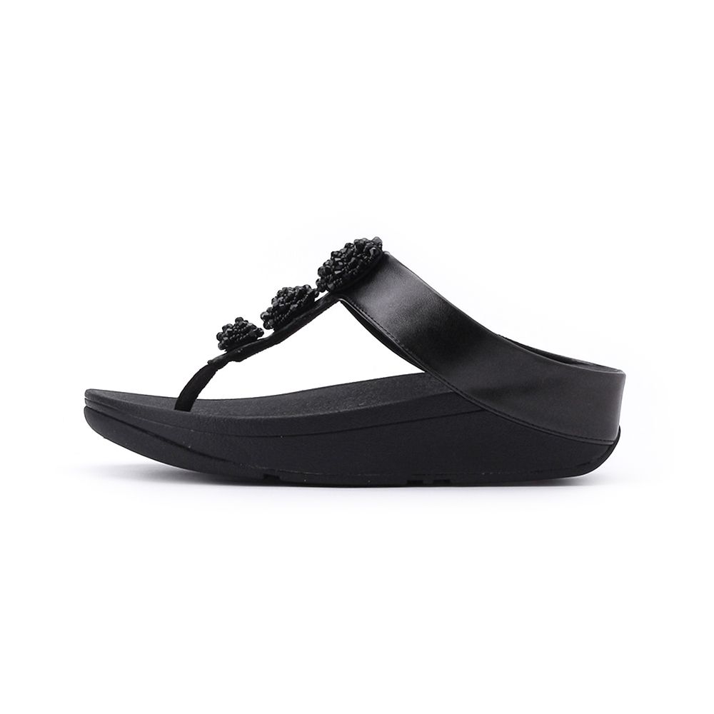 FITFLOP FINO 珠扣夾腳拖鞋 黑 621200015504 女鞋