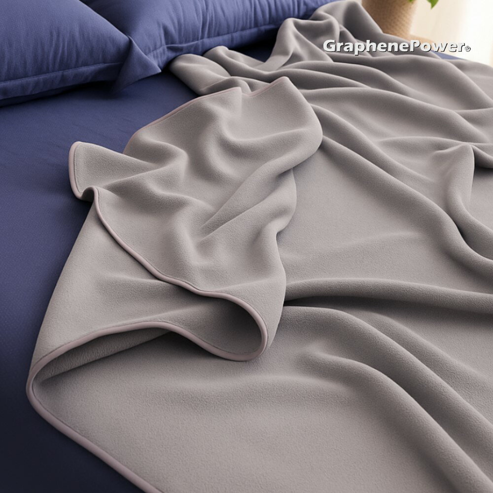 [可超取。免運] 石墨烯遠紅外線/雙人毯/毛毯/墊毯/循環毯/保命毯/蓄熱毯-霧灰《GP石墨烯毯系列》