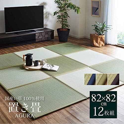 免運 AGURA 日本製 拼接 榻榻米 地墊 82x82cm 12片組 藺草 涼席 草蓆 巧拼 地鋪 抗菌防臭