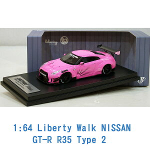 Liberty Walk 1/64 模型車 NISSAN 裕隆 GT-R R35 Type 2 IP640005GTR 粉紅