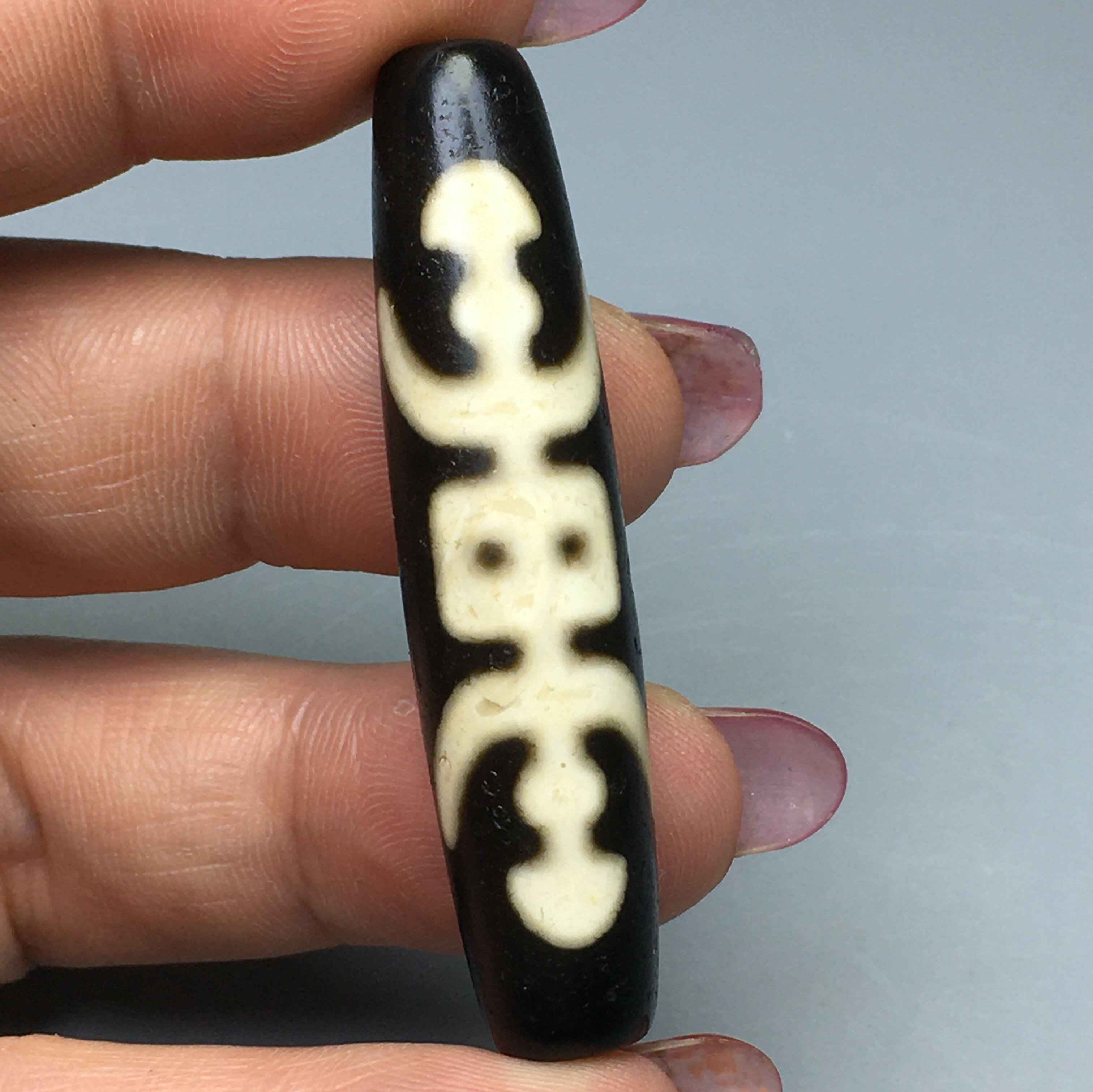 【高級天珠/高級ジービーズ】福壽天珠 《藏珠家天珠》延年益壽 增福增壽之表徵 福壽天珠項鍊