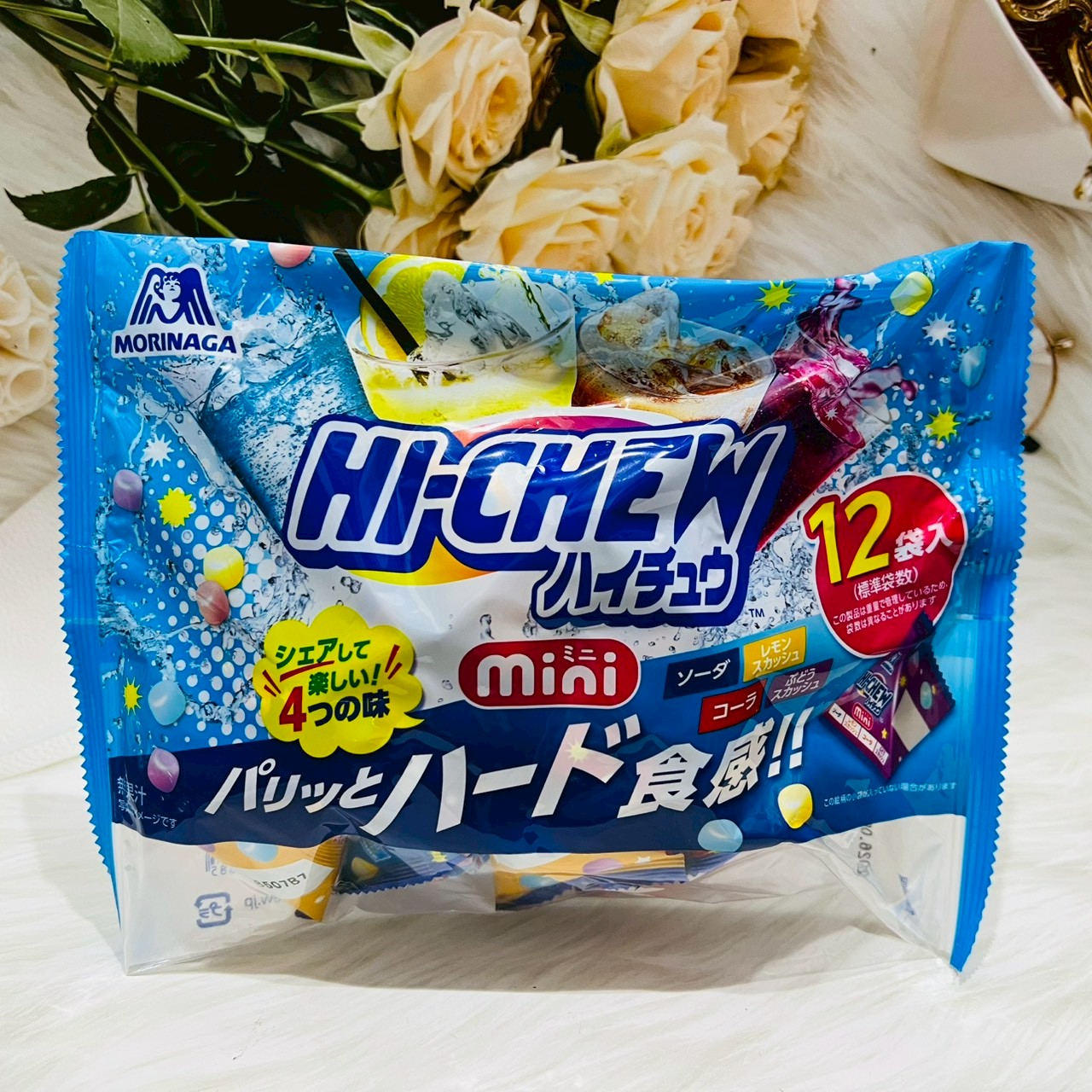 日本 Morinaga 森永 嗨啾 嗨啾軟糖 四味迷你軟糖 12袋入 三角包裝 葡萄 可樂 檸檬 蘇打｜全店$299 全家取貨免運｜滿額折500｜APP下單最高賺19%點數⚡