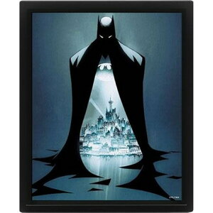 【DC】蝙蝠俠 斗篷高譚市3D海報含框 居家裝飾 牆壁裝飾