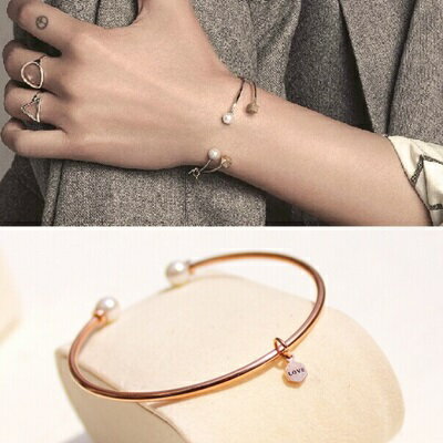 現貨+預購 玫瑰金手環 珍珠手鍊-韓版時尚精選熱銷母親節生日情人節禮物女飾品71ap23【獨家進口】【米蘭精品】