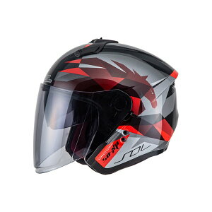 【SOL Helmets】SO-XP開放式安全帽 (獨角獸_黑/紅) ｜ SOL安全帽官方商城