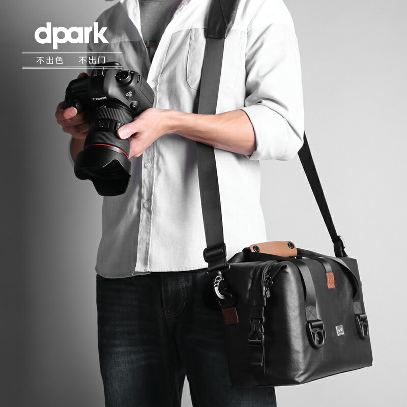 相機包 dpark單反相機包單肩大容量防水男女微單適用于佳能尼康專業斜挎攝影包M6M100M5080D200D 夏洛特居家名品 2