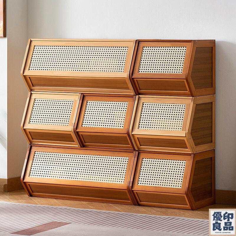 免運 收納櫃 儲物櫃 置物架 楠竹收納櫃 小櫃子 鬥櫃 組合收納櫃 客廳收納 可堆疊 創意組合櫃 全館八折 工廠直銷 店長推薦 y5614