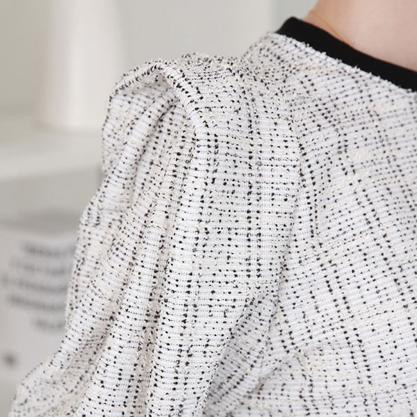 ANNAS 正韓 高級感 假墊肩 小香 套裝 短袖 長褲 肩膀造型 金蔥 毛呢 小香風 婚禮 名媛 韓國 韓劇女主角 5