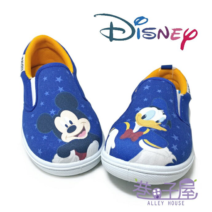 DISNEY迪士尼 童款米奇&唐老鴨不對稱懶人帆布鞋 [120433] 藍 MIT台灣製造【巷子屋】