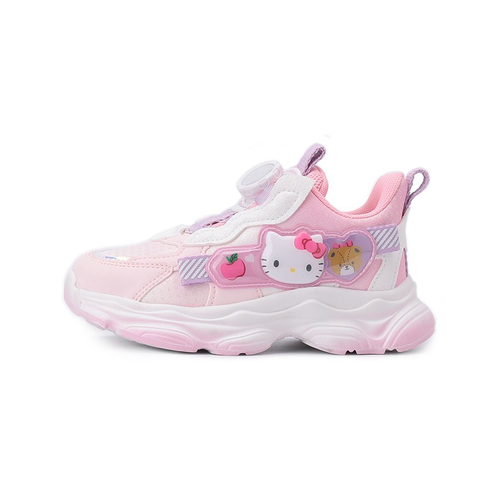 HELLO KITTY 旋鈕運動鞋 粉 中大童鞋