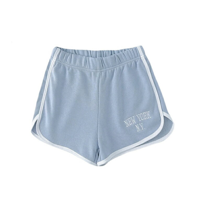 短褲女款運動休閑下裝夏季薄款瑜伽刺繡寬松韓版居家睡褲ins 4