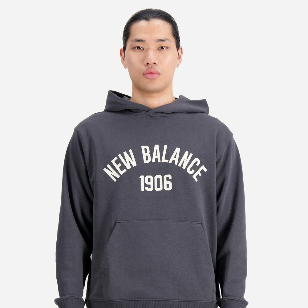 【手刀下單🤩滿額折扣進行中~~】 New Balance Essentials 灰黑 基本款 帽T 長袖 男款 H6555【新竹皇家 MT33553ACK】