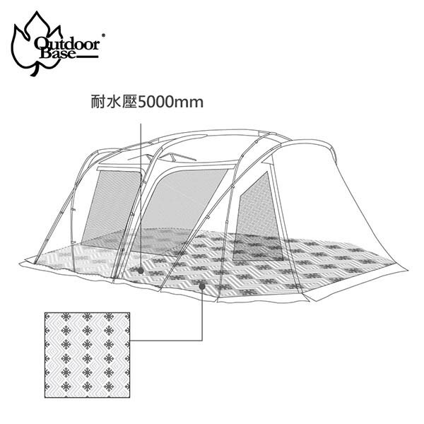 《台南悠活運動家》【Outdoorbase】Skypainter 彩繪天空帳4D帳篷專用地布-23182