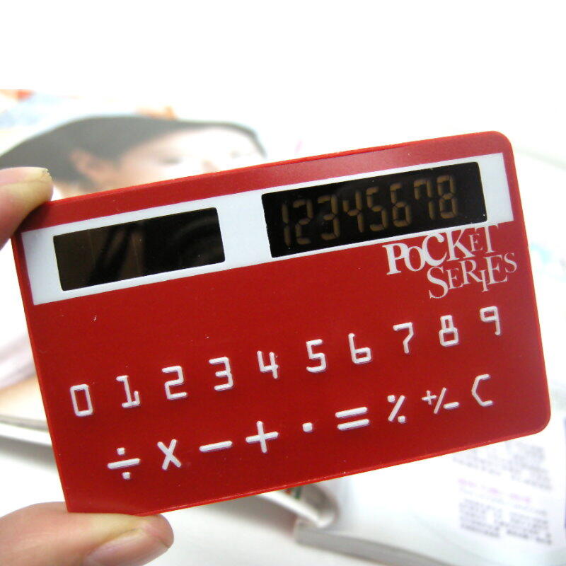 韓版pocket 超薄太陽能名片計算機 卡片 口袋型計算器【DI345】 123便利屋
