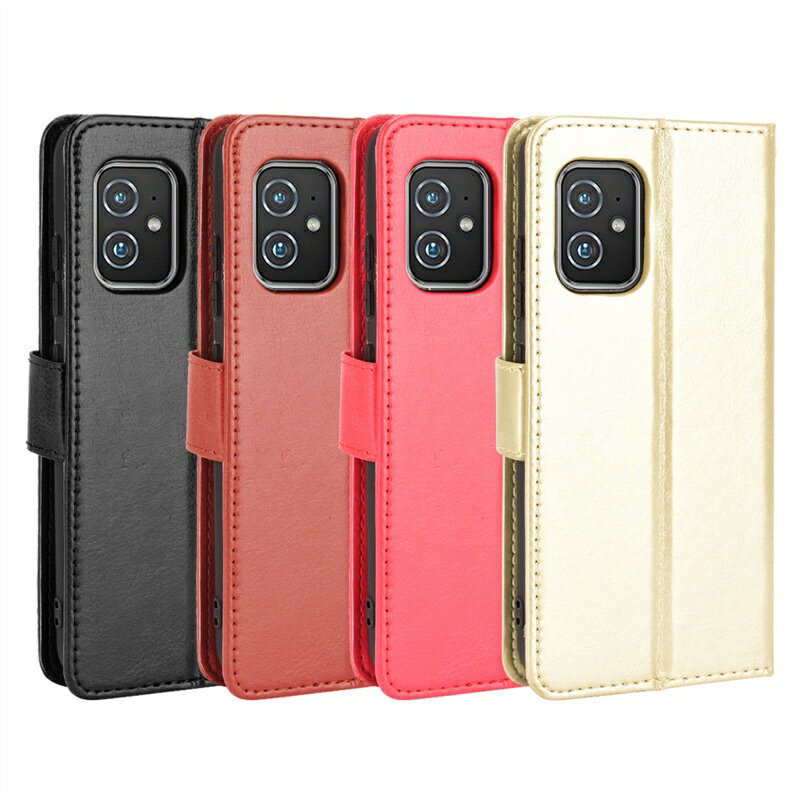 現貨 華碩ASUS Zenfone 9 8 6四色翻蓋皮套 側躺支架功能 附掛繩 2