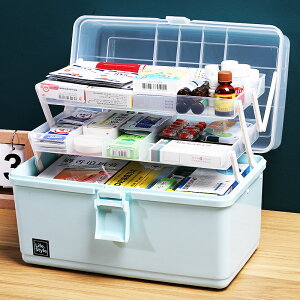 美術工具箱 美術工具箱手提小學生畫畫特大容量家用藥箱塑料美甲收納盒醫藥箱『XY16391』
