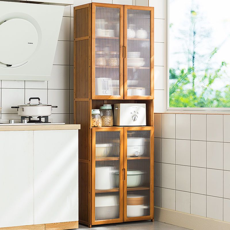 餐邊櫃子家用簡易廚房櫥櫃靠墻組合碗櫃多功能收納餐具櫃儲物櫃子-快速出貨