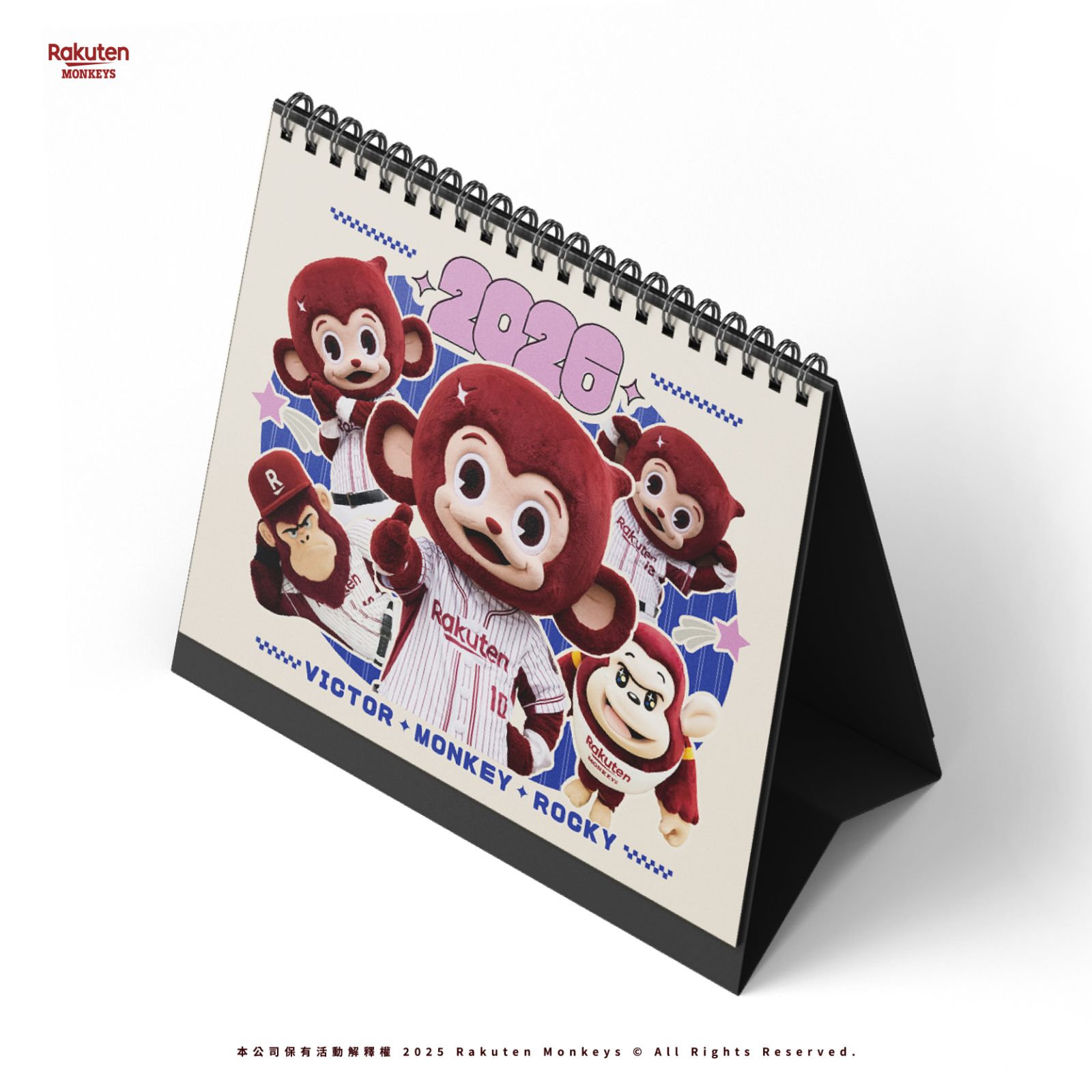 【預購】2026 Rakuten Monkeys 樂天三猴柱 吉祥物桌曆 (11/25起陸續出貨)
