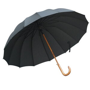 長柄雨傘 加大雙人16骨木中棒長柄傘晴雨傘實木彎柄抗風傘紳士商務廣告『XY14013』