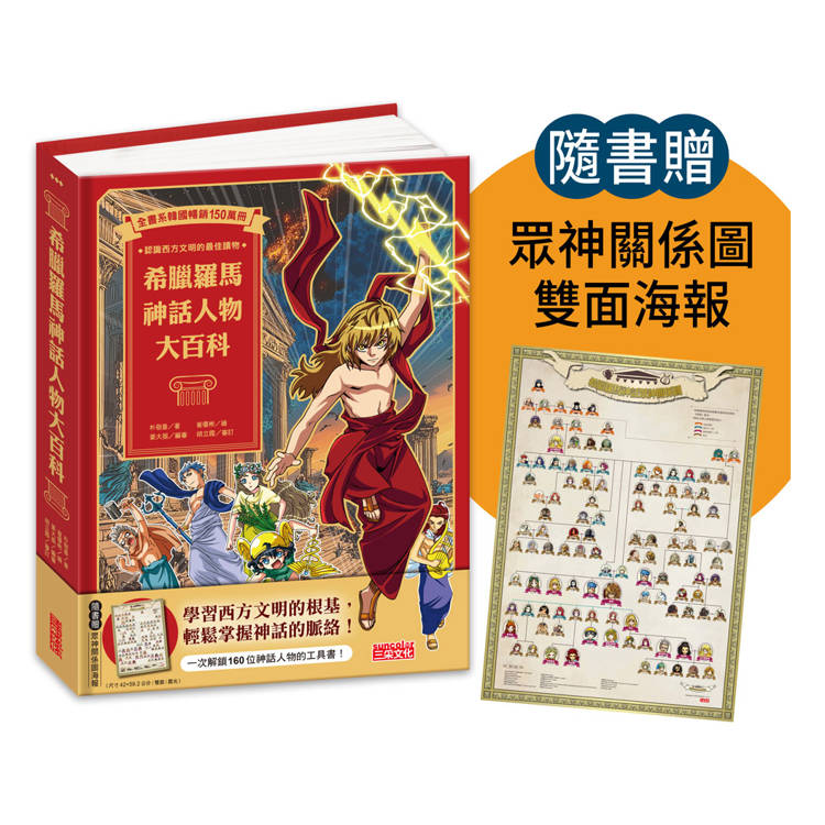 希臘羅馬神話人物大百科（附眾神關係圖雙面海報）