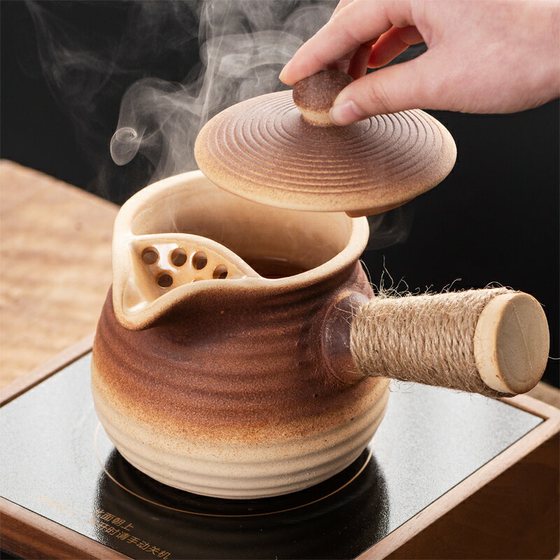 原礦陶土罐罐壺圍爐煮茶可乾燒家用大容量煮奶茶烤奶烤茶罐溫茶壺