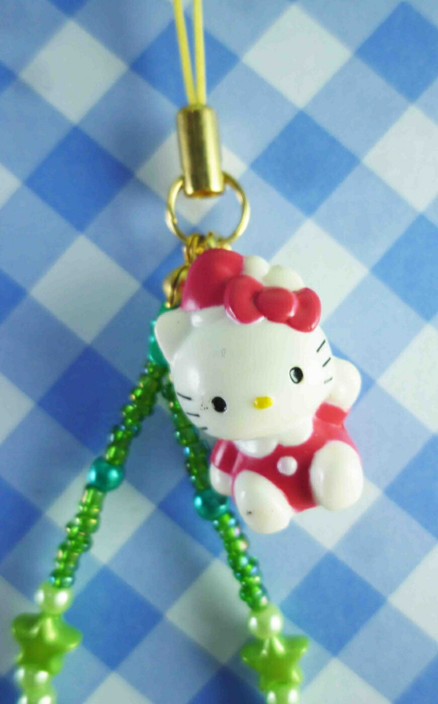 【震撼精品百貨】Hello Kitty 凱蒂貓 限定版手機吊飾-聖誕綠戴帽 震撼日式精品百貨