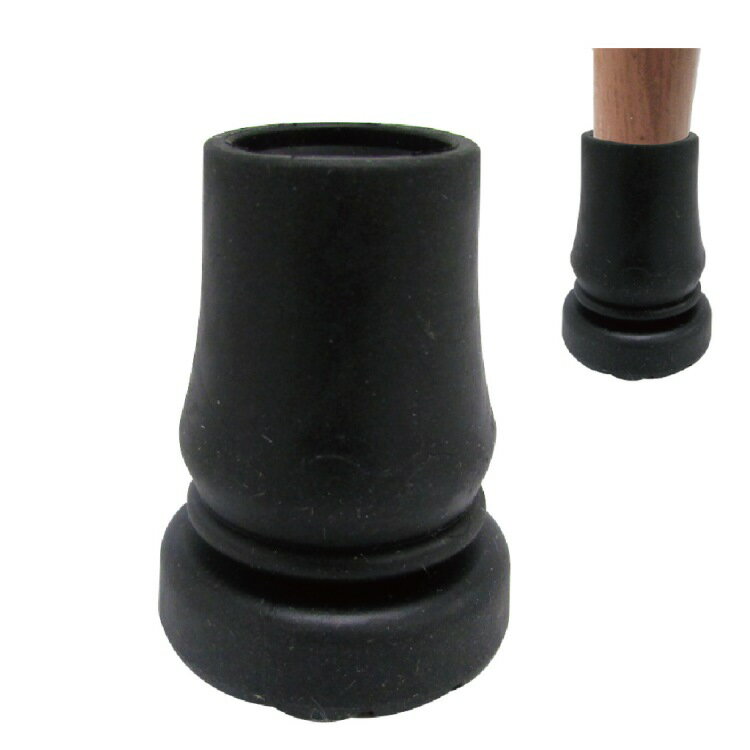橡膠腳套 腳墊 - 1個入 圓形腳套 孔徑1.75cm 高5.16cm 黑色 拐杖或助行器使用*可超取* [ZHCN1758]