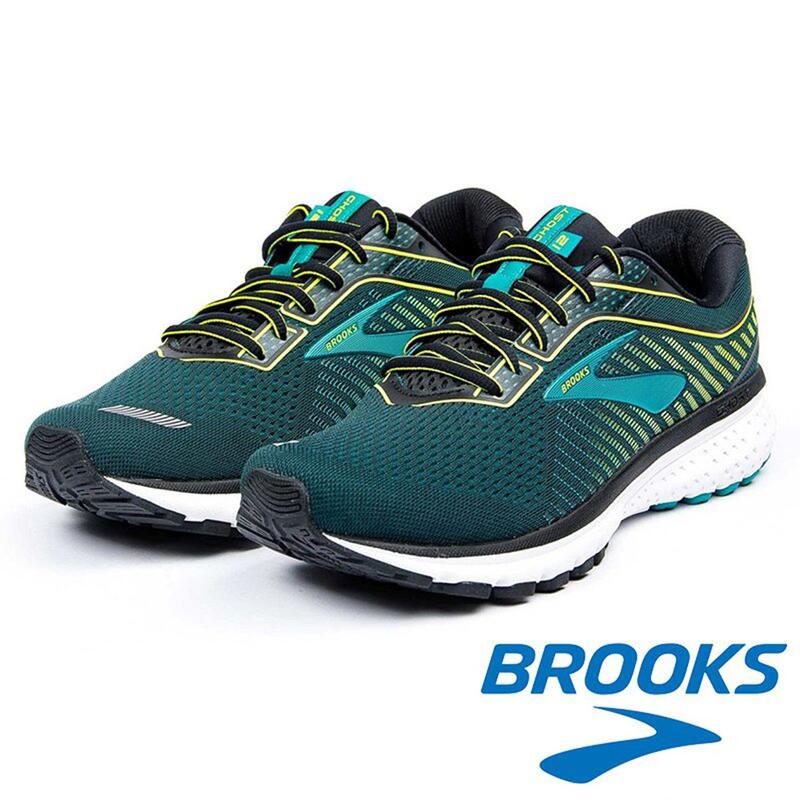 【BROOKS】男 平穩避震緩衝運動健行鞋『藍綠』110316-1D-018