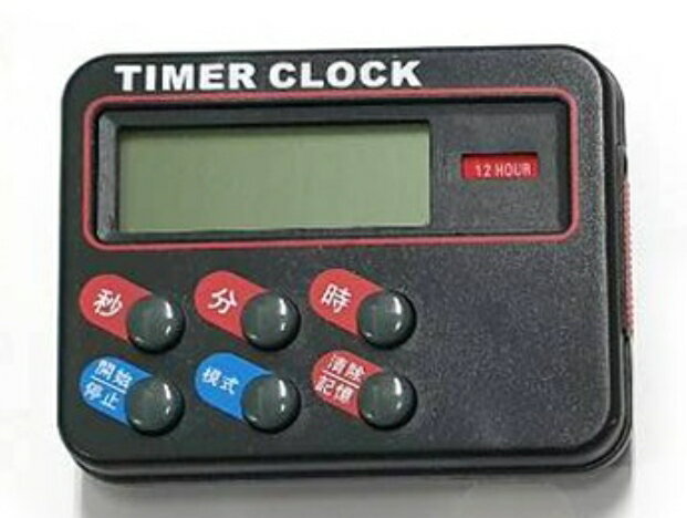 金時代書香咖啡 正數 倒數 記憶 時鐘 計時器 黑色 超值1入 EX-102-BK