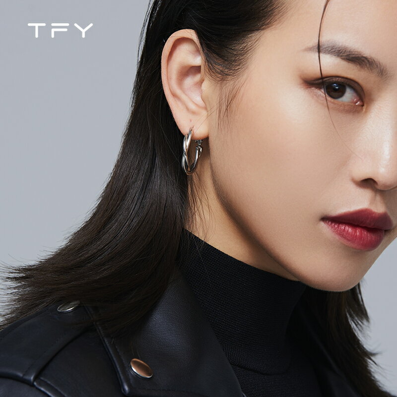 韓國氣質扭曲圓圈耳環女網紅高級感麻花耳圈大氣歐美時尚耳飾個性