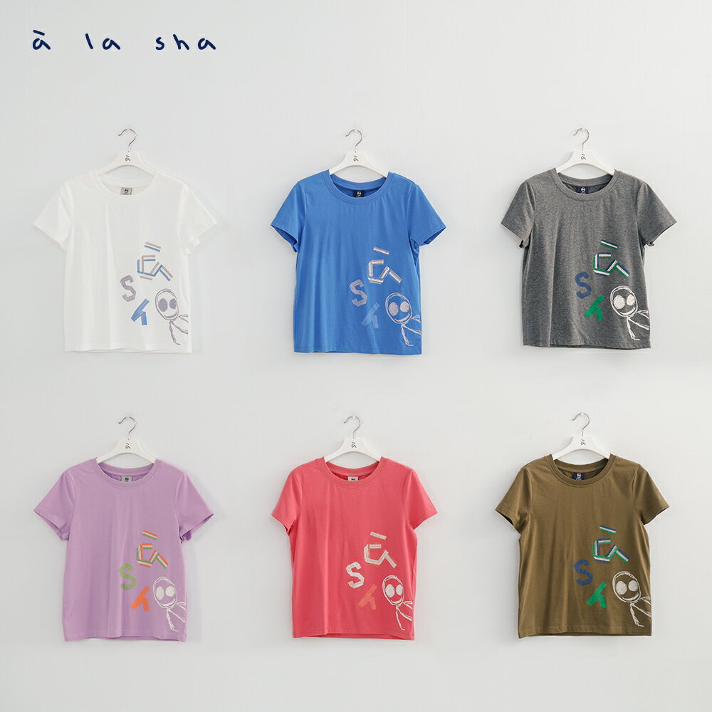 a la sha Logo阿財短袖棉T 6