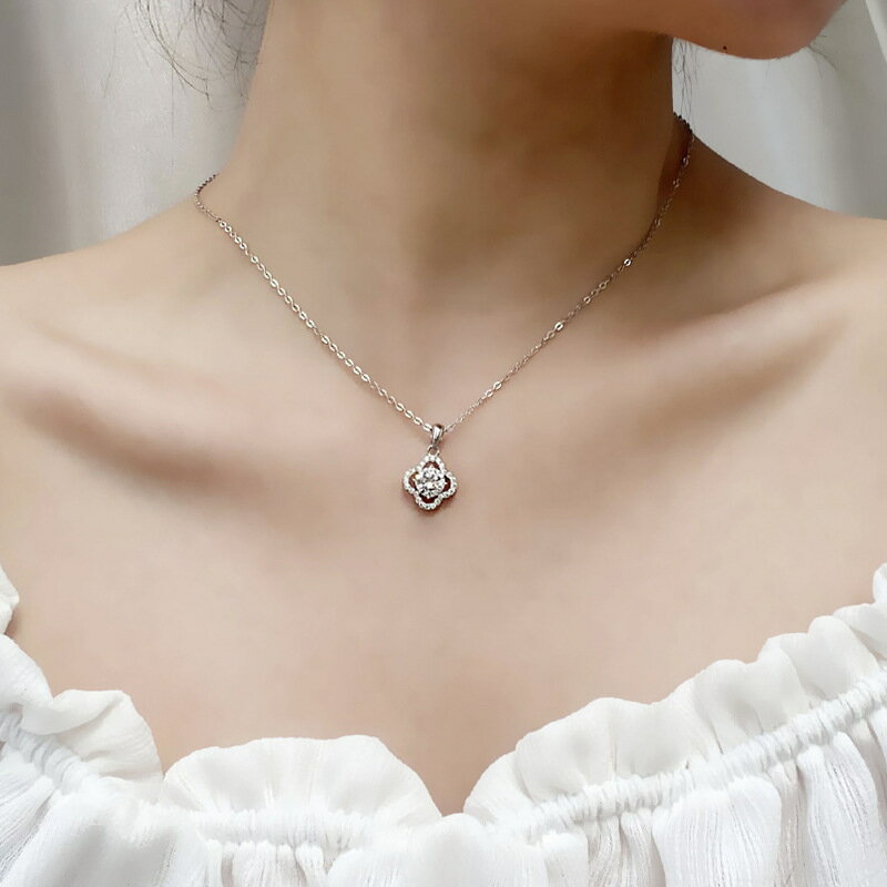 【巴黎精品】現貨+預購 莫桑鑽石項鍊飾品配件925純銀項鍊-1克拉鑽石項鏈莫桑鑽項鍊p1as55 1