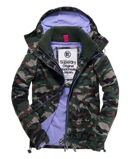 跩狗嚴選 極度乾燥 Superdry Arctic 女款 風衣 刷毛保暖 外套 三排拉鍊 迷彩 紫 薰衣草紫