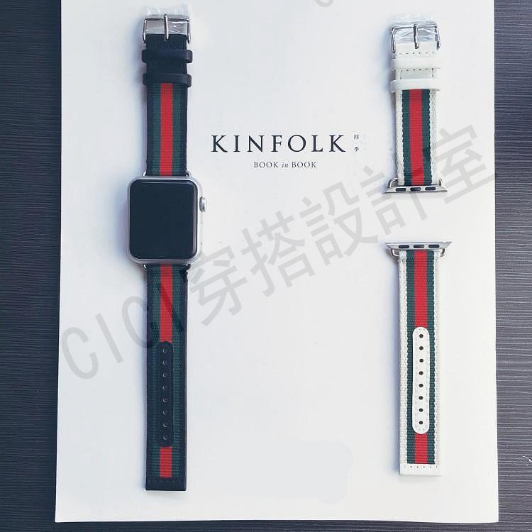 蘋果手錶帆布錶帶 iwatch 7代手錶錶帶真皮apple watch 7 6代錶帶運動尼龍男女潮 蘋果SE錶帶【亞德機械五金家居】