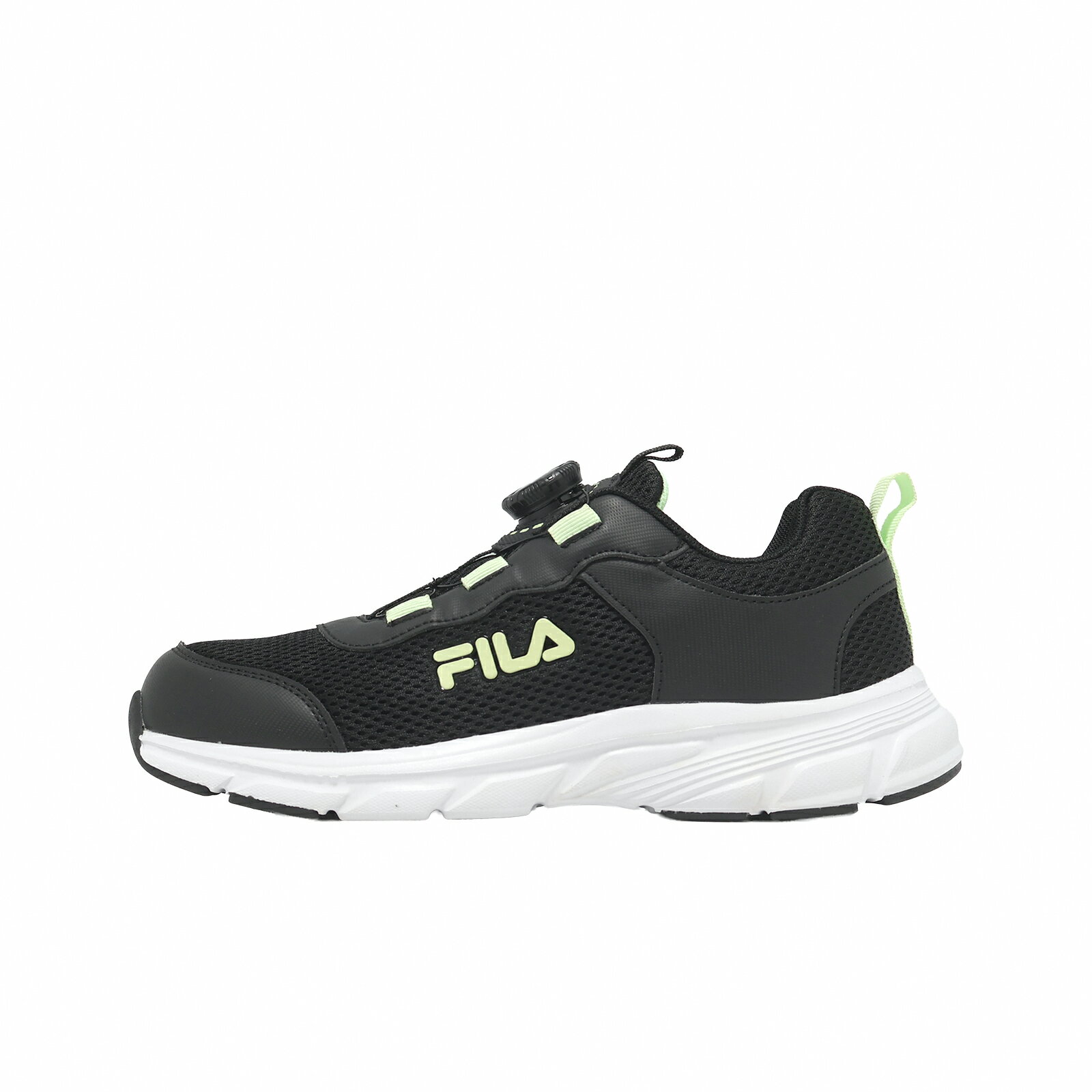 Fila 慢跑鞋 J818A 大童 女鞋 黑 旋鈕 運動鞋 斐樂 3J818A016