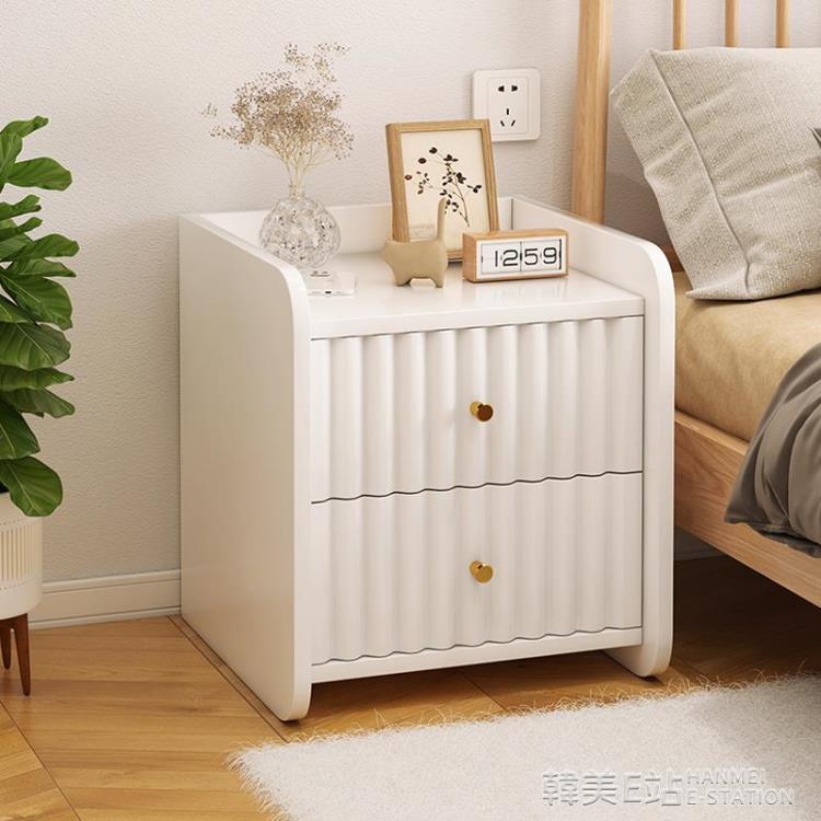 床頭柜現代簡約網紅臥室改造小家具簡易北歐風置物架小型床邊柜子【年終特惠】