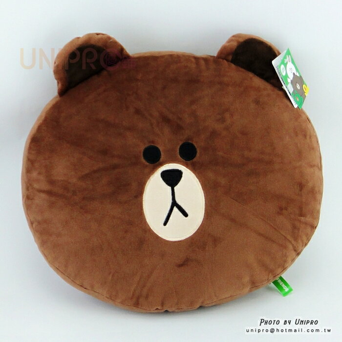【UNIPRO】LINE FRIENDS 熊大 BROWN 35公分 頭型 抱枕 靠枕 布朗熊 禮物 正版授權