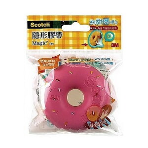 隱形膠帶 3M 810DD-7 【草莓+巧克力】雙色甜甜圈造型膠台 ( 19mm x 7.6M )
