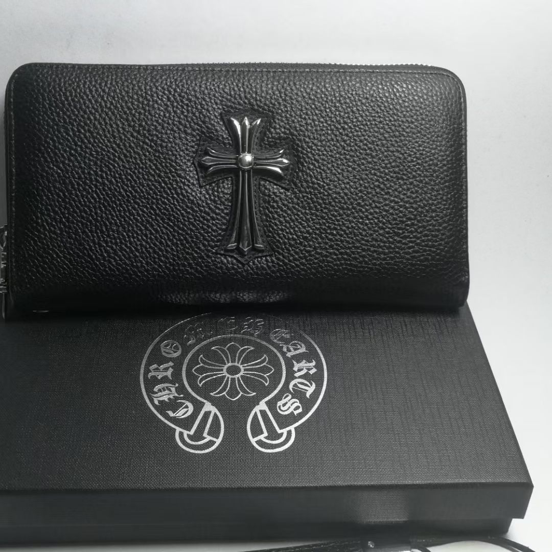 真皮長款男士錢包精美印花輕奢歐美設計潮流高階卡包【尚宜家居】