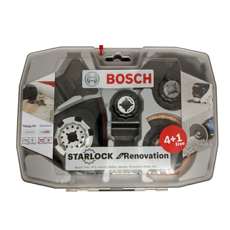 德國BOSCH 博世 裝修4+1套裝組 5件式魔切機配件 鋸片 切磨機 室內衛浴裝潢 2608664624
