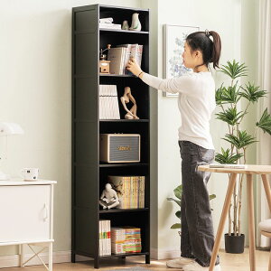 書架落地置物架書櫃子家用兒童多層客廳簡易靠墻儲物雜物收納實木-快速出貨