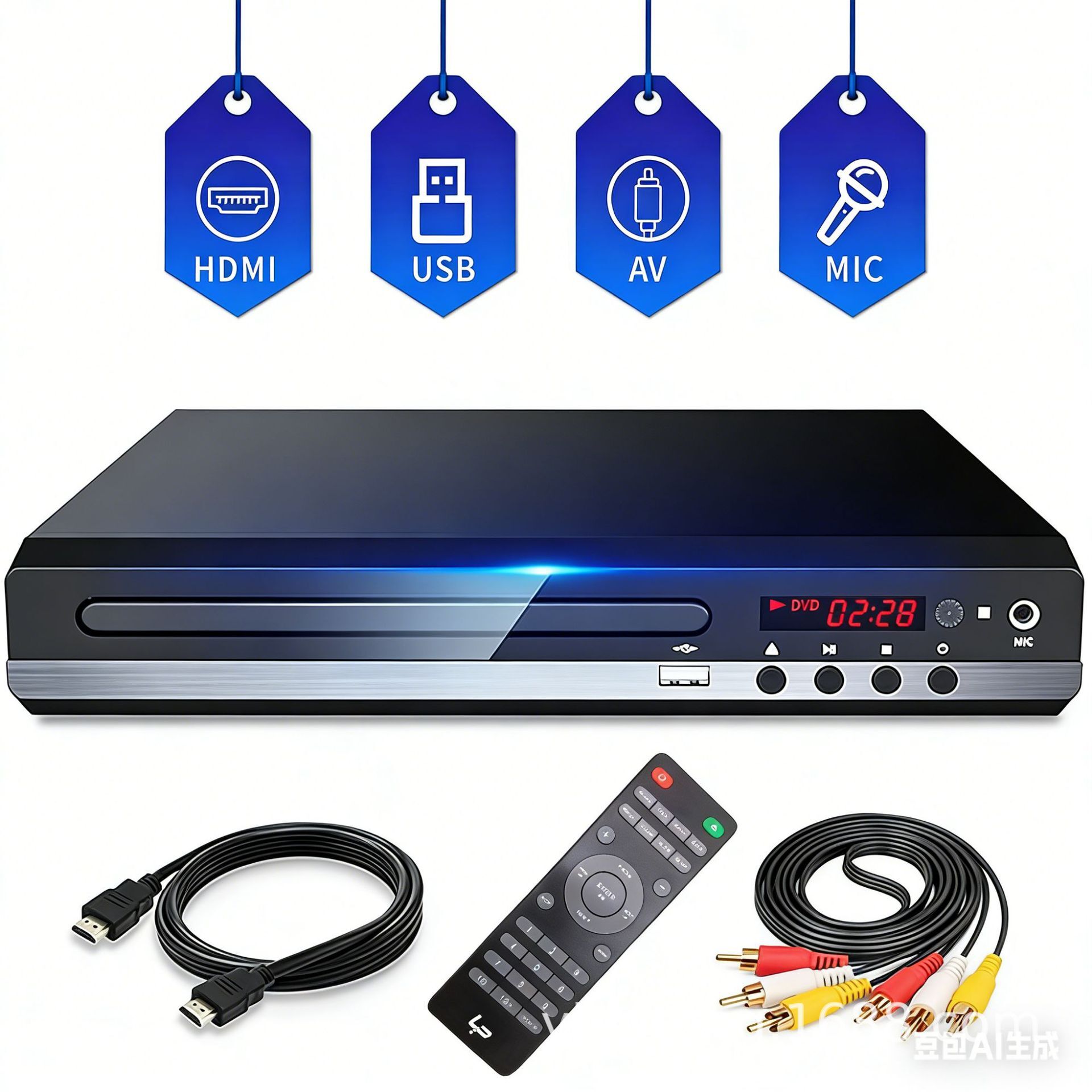 家用高畫質dvd影碟機EVD播放機兒童VCD機高畫質迷你cd播放器