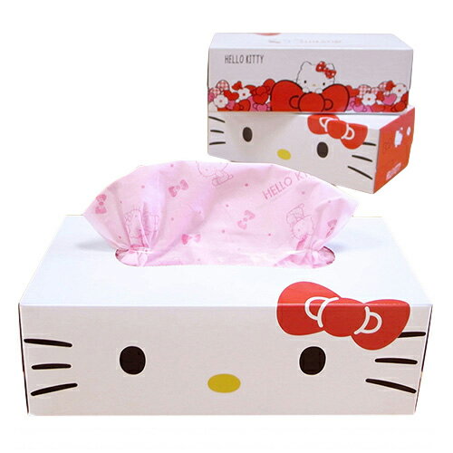 日本原裝 Hello Kitty 300張 高級盒裝面紙 3盒入 100%原生紙漿 無螢光劑 日本製造 限量空運抵台